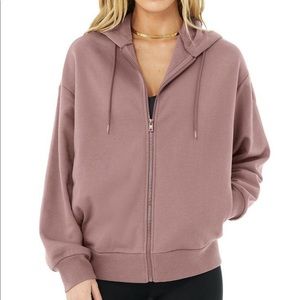 ALO Yoga Hype Hoodie in the color wood rose! Size S